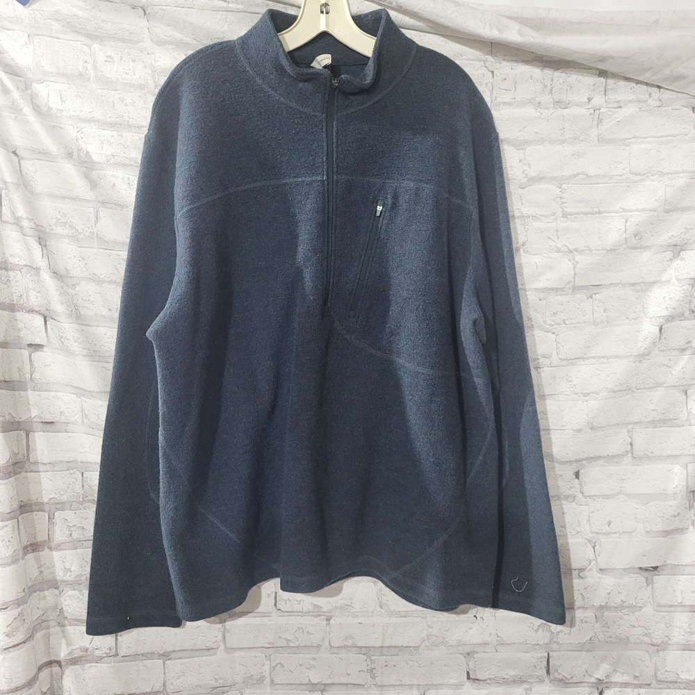 Ibex Men's Navy Half-Zip Sweater